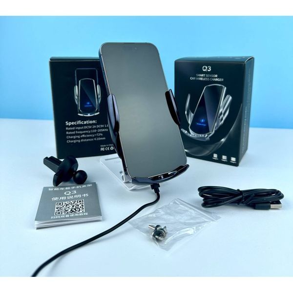 Holder з бездротовою зарядкою Q3 Smart Sensor Black 201-00129 фото