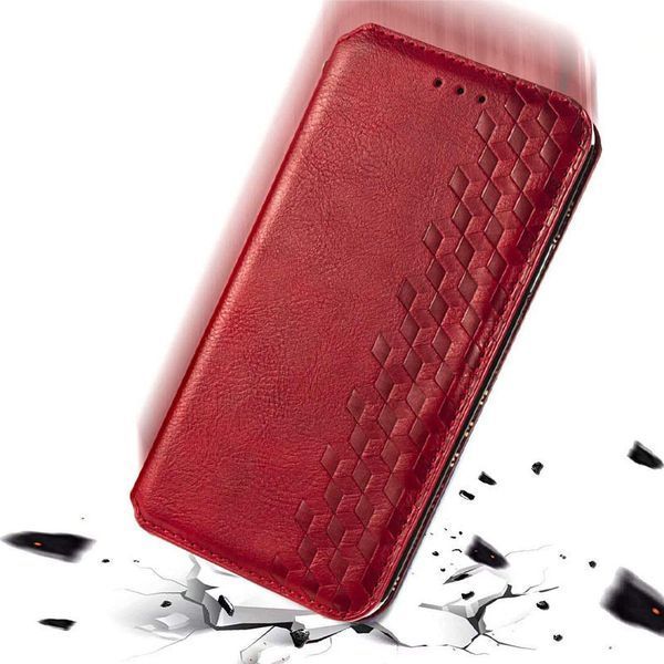 Кожаный чехол-книжка GETMAN Cubic для Xiaomi Redmi A1 / A2 Красный 555-01887 фото