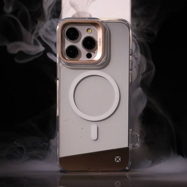 Чехол Kajsa Aluminium Shield with Magnetic Ring iPhone 16 Pro Gun metal 656-08133 фото