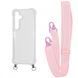 Чохол WAVE Clear Case With Strap для Samsung Galaxy S24 Plus Pink Sand 208-05181 фото 1