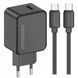 Мережевий зарядний пристрій Amaya E112CC PD25W (1USB-C) + кабель Type-C to Type-C Black 656-08083 фото 1