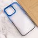 Чехол TPU+PC Fresh sip series для Apple iPhone 13 Pro (6.1") Черный / Синий 777-06714 фото 3
