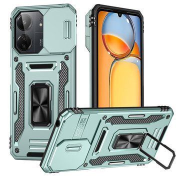 Ударопрочный чехол Camshield Army Ring для Xiaomi Redmi 13C / Poco C65 Light Green 777-04999 фото