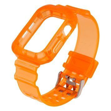 Ремешок для Apple Watch Band Color Transparent + Protect Case 44mm Orange 212-01929 фото