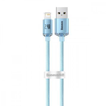 Кабель Baseus Crystal Shine Series Fast Charging Lightning 2.4A (2m) Sky Blue CAJY001203 фото