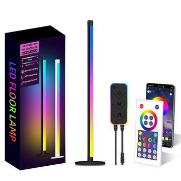 Підлогова кутова LED лампа RGB SAL-005B 120cm Bluetooth USB with app Black 656-03724 фото
