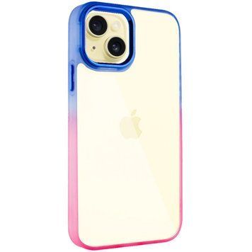 Чехол TPU+PC Fresh sip series для Apple iPhone 14 (6.1") Розовый / Синий 777-06665 фото