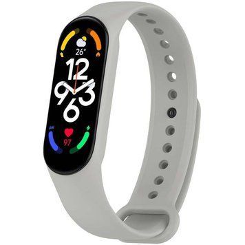 Силіконовий ремінець для Xiaomi Mi Band 7/6/5 Light Grey 212-01596 фото
