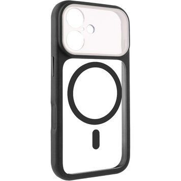 Чохол TPU+PC GETMAN Moon Clear with MagSafe для Apple iPhone 17 (6.3") Black 656-08410 фото