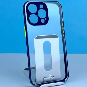 Накладка Totu Transparent с закрытой камерой IPhone 13 Pro Max Синий 208-02008 фото