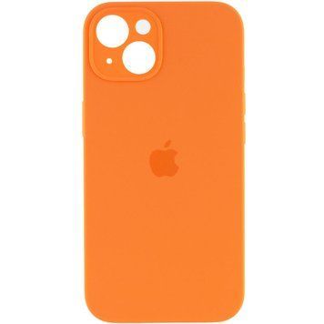 Силиконовый чехол с закрытой камерой для iPhone 13 Orange 208-00739 фото