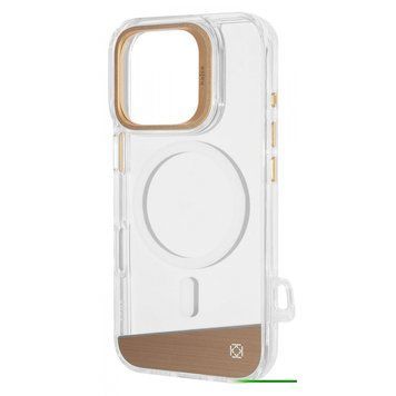 Чехол Kajsa Aluminium Shield with Magnetic Ring iPhone 16 Pro Light gold 656-08134 фото