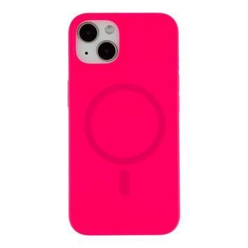 Чехол Glow Silicone Case with Magsafe для iPhone 13 Hot pink 214-03865 фото