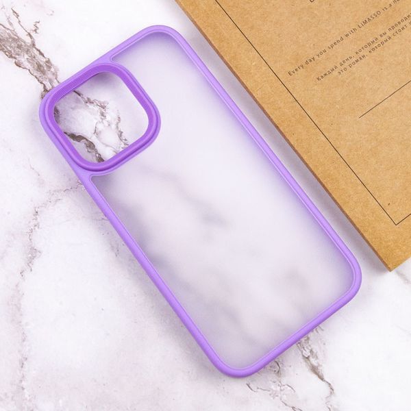TPU+PC чохол Metal Buttons для Apple iPhone 14 Pro Max (6.7") Бузковий 777-08291 фото