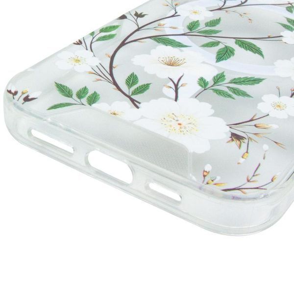 TPU+PC чохол Clear Garden with MagSafe для Apple iPhone 16 Pro Max (6.9") White Gardenia 777-08213 фото