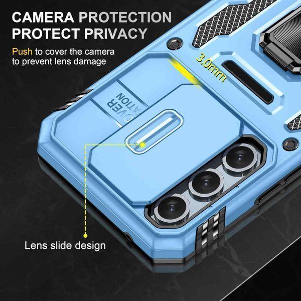 Ударостійкий чохол Camshield Army Ring для Samsung Galaxy A36 5G Light Blue 777-04949 фото