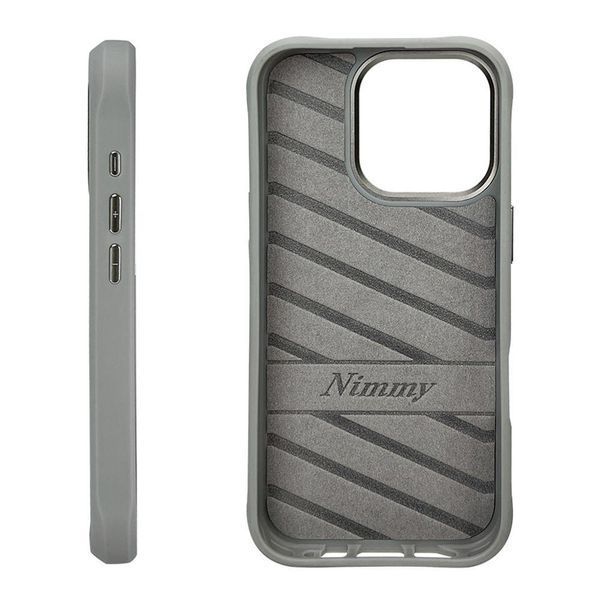 Чохол TPU+PC Nimmy 3D with Metal Buttons для iPhone 16 Pro Max Bear Grey 656-02547 фото