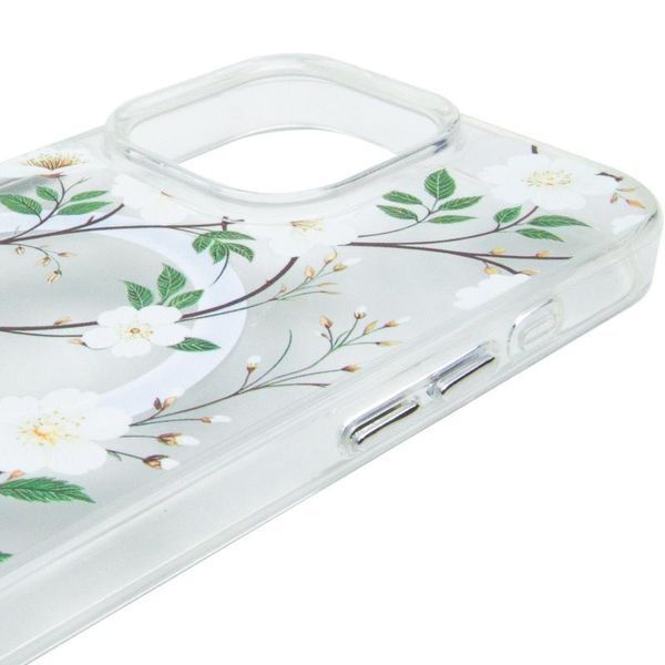TPU+PC чохол Clear Garden with MagSafe для Apple iPhone 16 Pro Max (6.9") White Gardenia 777-08213 фото