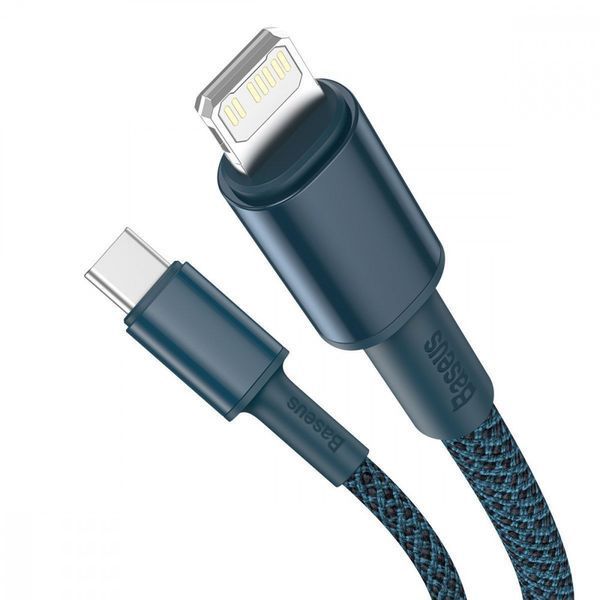 Кабель Baseus High Density Braided Type-C to Lightning PD 20W (2m) Blue CATLGD-A03 фото