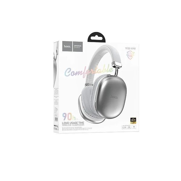 Бездротові навушники Hoco W35 Max Сріблясті 202-00321 фото