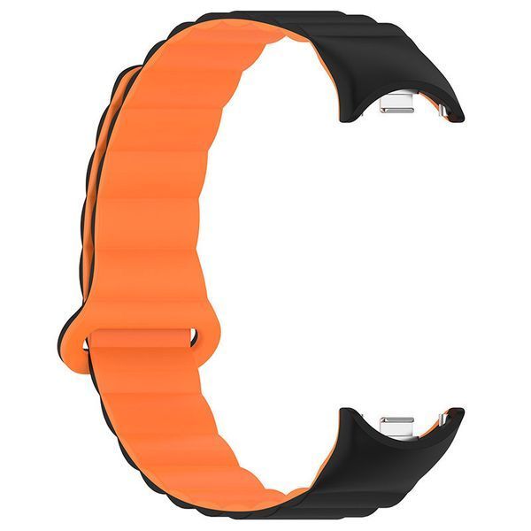 Ремешок Dual-color Magnetic для Xiaomi Mi Band 9/8/10 Black / Orange 212-01647 фото