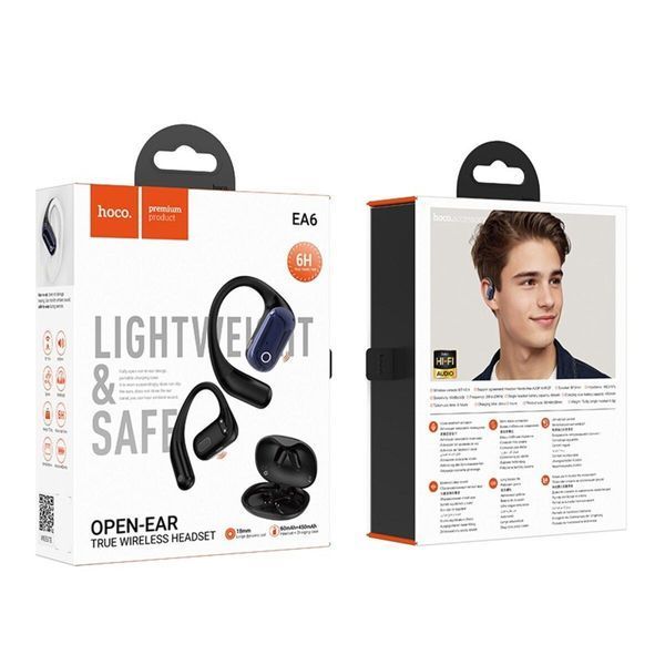Беспроводные наушники HOCO EA6 Melody open true wireless BT headset Black 656-01613 фото
