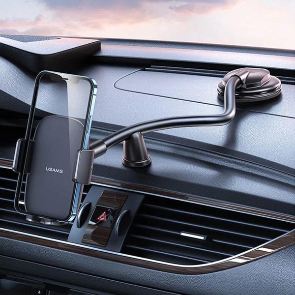 Тримач для мобільного Usams US-ZJ065 Car Center Console Retractable Phone Holder(Adjustable Gooseneck) 656-00510 фото