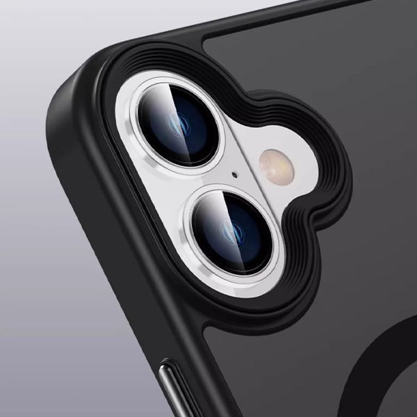 TPU+PC чохол Metal Buttons with MagSafe Colorful для Apple iPhone 16 Plus (6.7") Black 555-03033 фото