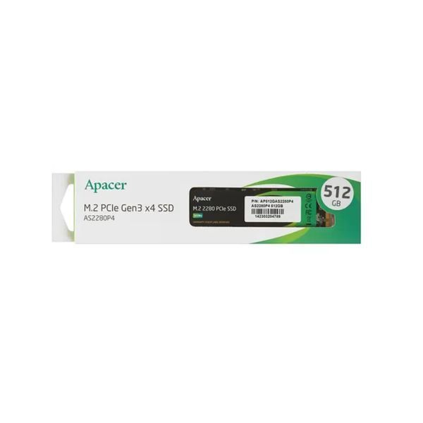 Накопитель SSD M.2 Apacer AS2280P4 512GB 2280 PCIe 3.0x4 NVMe 3D TLC Read/Write: 2100/1500 MB/sec AP512GAS2280P4-1 фото
