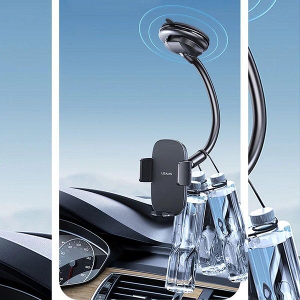 Тримач для мобільного Usams US-ZJ065 Car Center Console Retractable Phone Holder(Adjustable Gooseneck) 656-00510 фото
