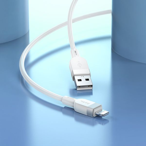 Кабель HOCO X109 Energy silicone charging data cable iP (L=1M) White 6942007636216 фото