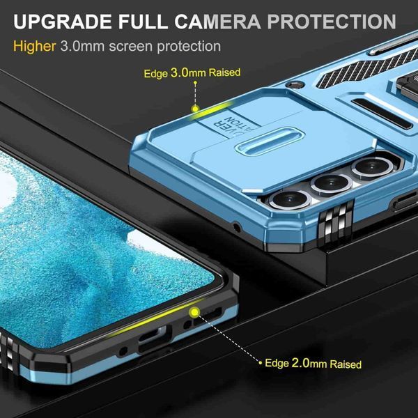 Ударостійкий чохол Camshield Army Ring для Samsung Galaxy A36 5G Light Blue 777-04949 фото
