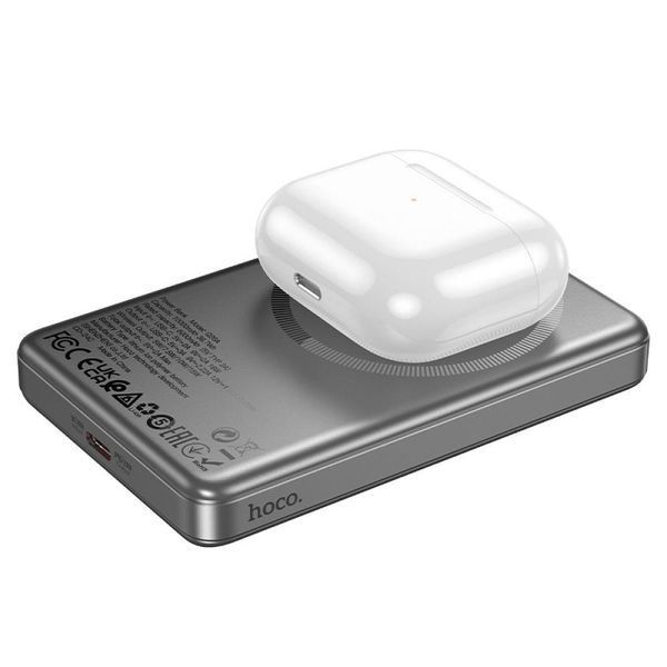 Power Bank Hoco Q26A Joy PD20W magnetic fast charging 10000mAh Металевий сірий 656-01468 фото