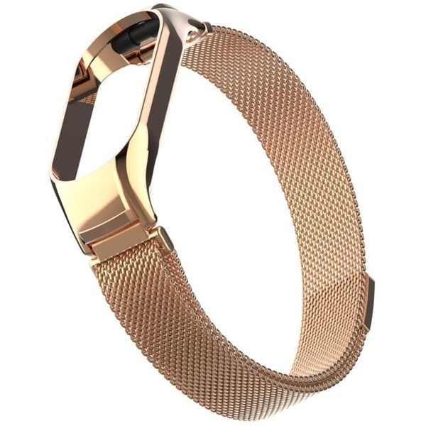 Ремінець Milanese Loop Design для Xiaomi Mi Band 5/6 Rose Gold 212-01241 фото
