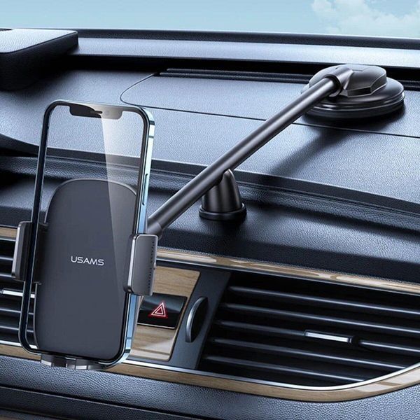 Тримач для мобільного Usams US-ZJ065 Car Center Console Retractable Phone Holder(Adjustable Gooseneck) 656-00510 фото