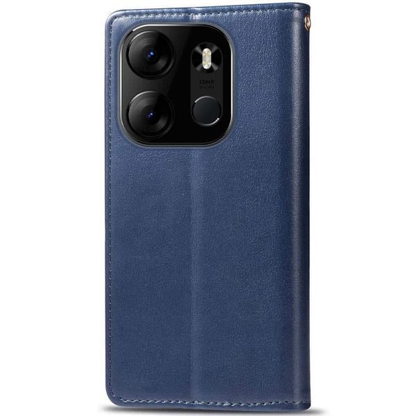 Кожаный чехол-книжка GETMAN Gallant (PU) для Tecno Spark Go 2023 Синий 777-06415 фото