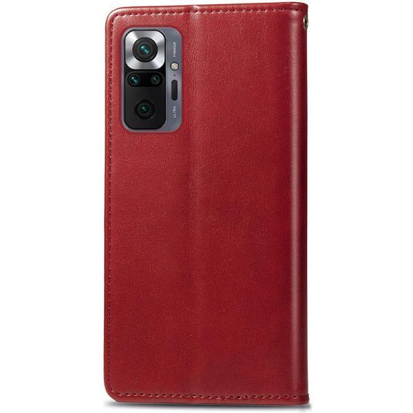 Кожаный чехол-книжка GETMAN Gallant (PU) для Xiaomi Redmi Note 10 Pro / 10 Pro Max Red 777-06515 фото