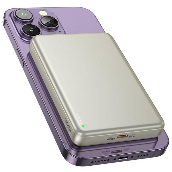 Power Bank Hoco Q26A Joy PD20W magnetic fast charging 10000mAh Металевий сірий 656-01468 фото