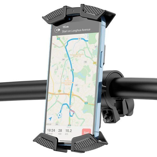 Тримач для мобільного BOROFONE BH72 Airfly bicycle motorcycle universal holder Black 656-00458 фото
