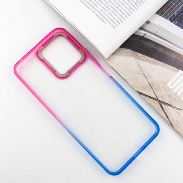 Чехол TPU+PC Fresh sip series для Xiaomi Redmi 12 Синий / Розовый 777-06615 фото