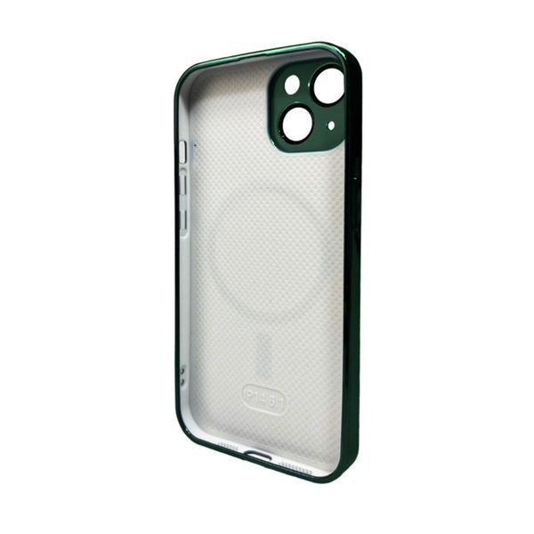Чехол AG Glass Sapphire Frame MagSafe для iPhone 15 Cangling Green 666-02818 фото