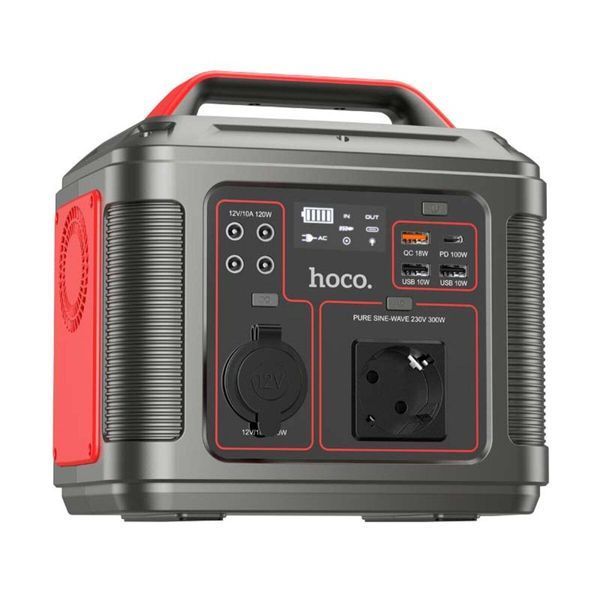 Портативна зарядна станція HOCO DB28 300W Iron Gray+Red 656-03602 фото