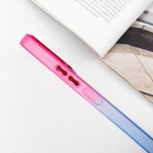 Чехол TPU+PC Fresh sip series для Xiaomi Redmi 12 Синий / Розовый 777-06615 фото