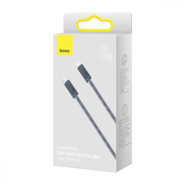 Кабель Baseus Dynamic Series Fast Charging Data Cable Type-C to iP 20W 1m Slate Gray CALD000016 фото