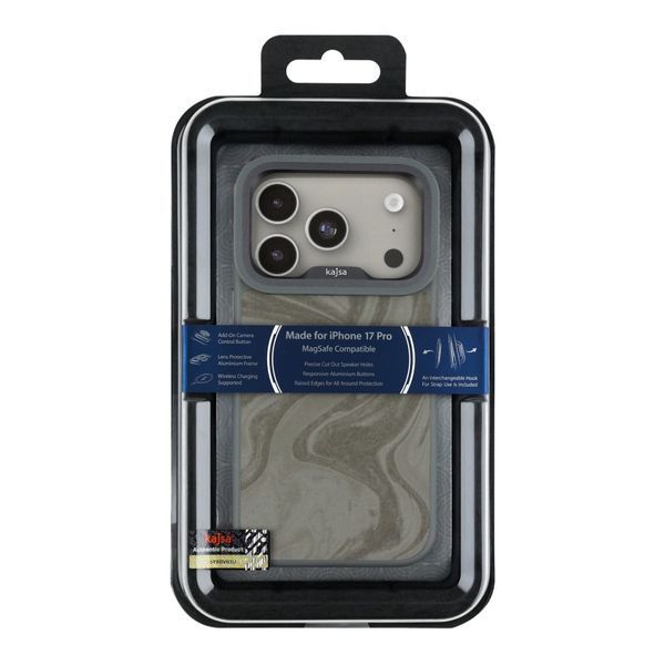 Чохол Kajsa Glamorous Collection Fluid Art with MagSafe для iPhone 17 Pro Grey O-Ring 2020000507642 фото
