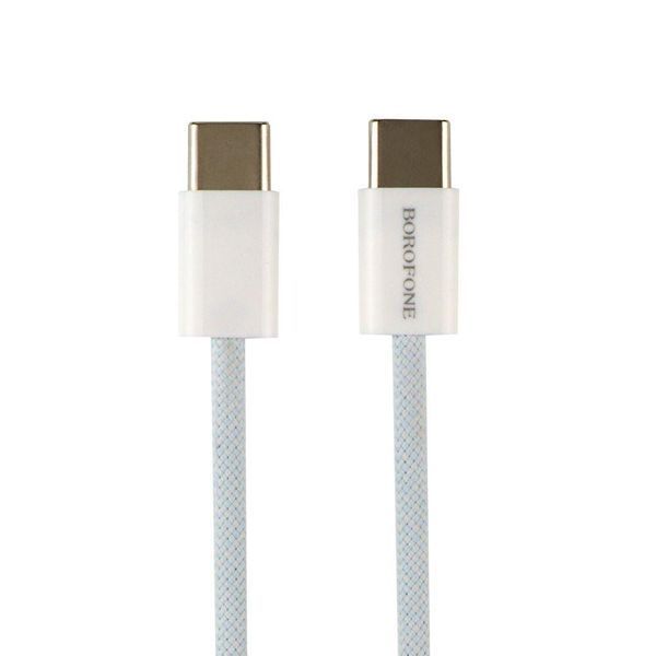 Кабель USB Borofone BX103 Original 60W Type-C to Type-C 1m Блакитний 209-00320 фото