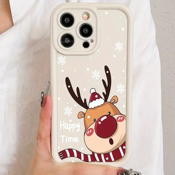 Новорічний чохол для iPhone 13 Pro White deer 777-02159 фото