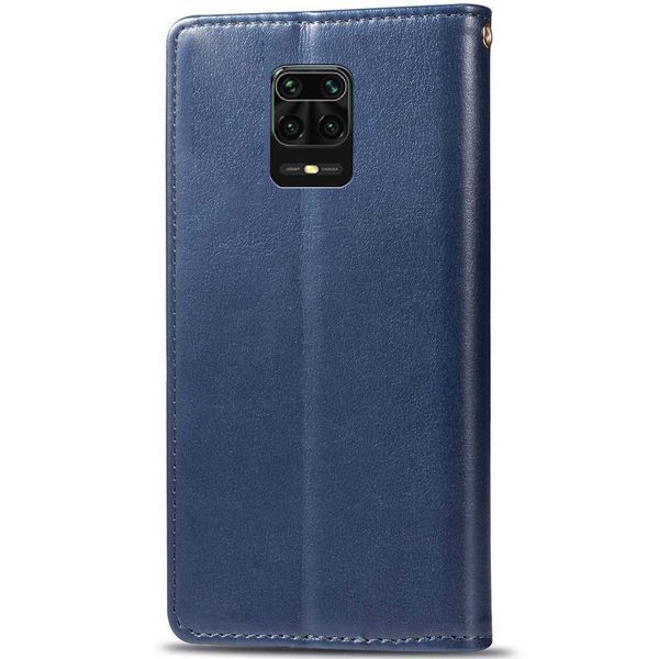 Шкіряний чохол-книжка GETMAN Gallant (PU) для Xiaomi Redmi Note 9s / Note 9 Pro / Note 9 Pro Max Синий 777-06565 фото