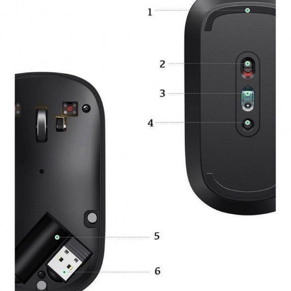 Манипулятор мышь UGREEN MU001 Portable Wireless Mouse (Black) UGR-90372 фото