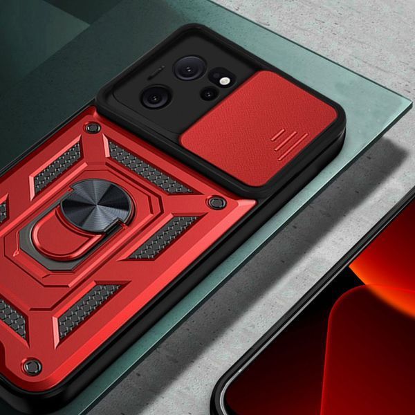 Ударопрочный чехол Camshield Serge Ring для Xiaomi 13T / 13T Pro Red 777-04449 фото